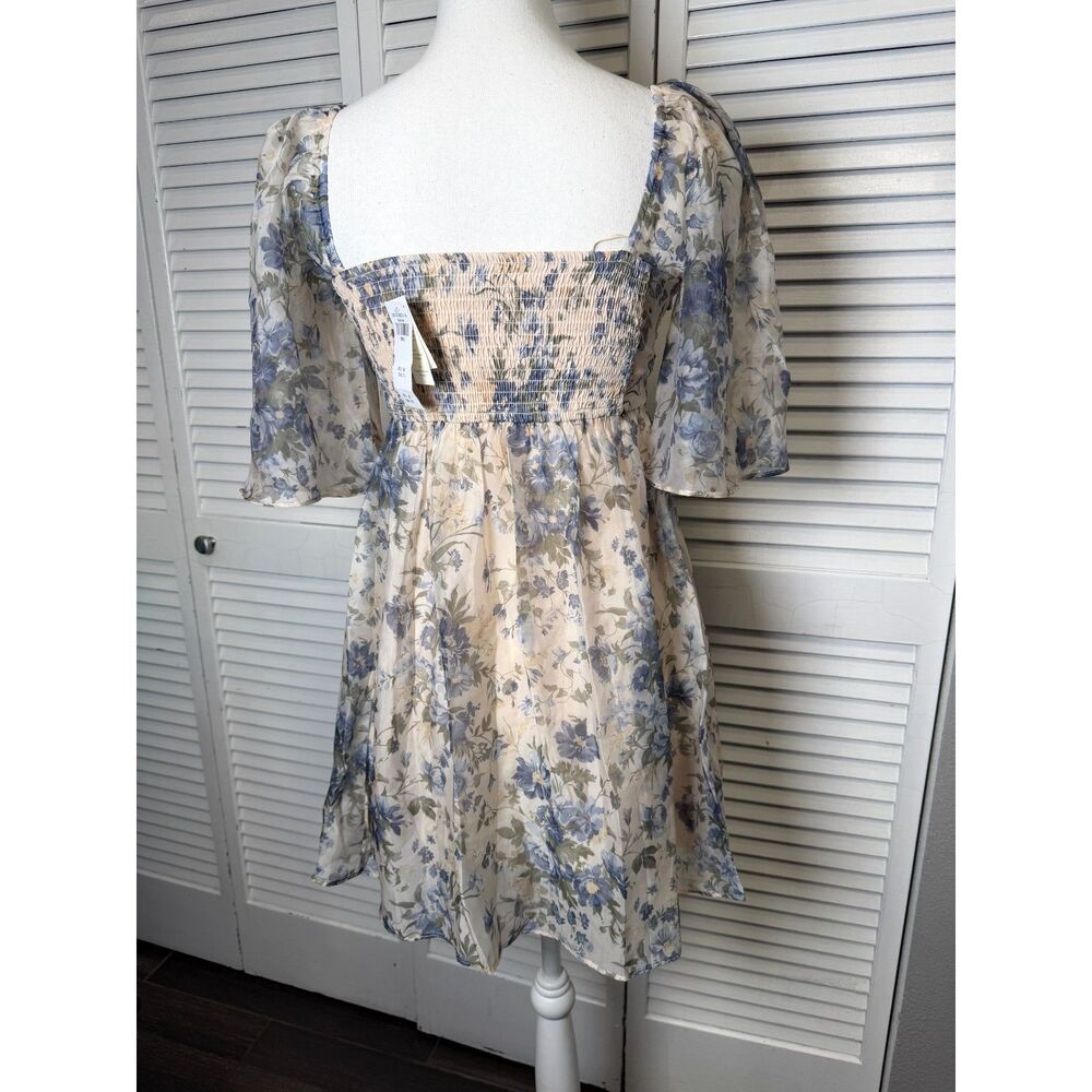 Abercrombie & Fitch Emerson Angel Sleeve Mini Dress Floral NWT Size Small - Picture 5 of 7